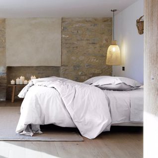 Drap Plat 240x300 Cm Percale De Coton Manoir Gris Perle