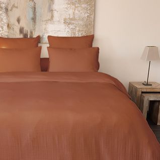 Taie D'oreiller 50x70 Cm Gaze De Coton Cassis Rouge Terracotta
