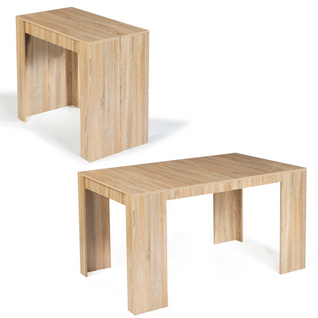 Table Console Extensible Orlando 6 Personnes 140 Cm Bois Façon Hêtre