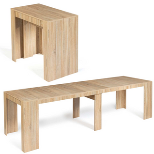 Table Console Extensible Orlando 14 Personnes 300 Cm Bois Façon Hêtre