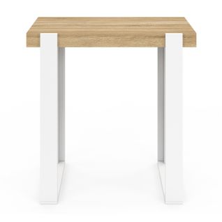 Table Haute De Bar Phoenix Bois Et Blanc 90 Cm