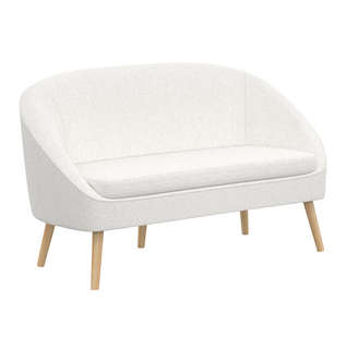 Canapé Banquette Sonia En Tissu Bouclette Blanc