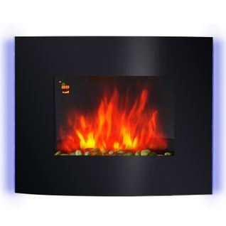 Cheminée Électrique Murale LED Noire