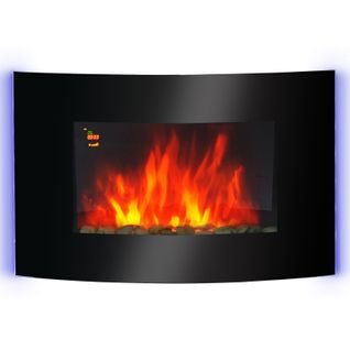 Cheminée Électrique LED Murale Noire