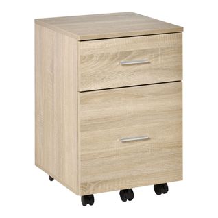Caisson De Bureau 2 Tiroirs Panneaux Aspect Bois