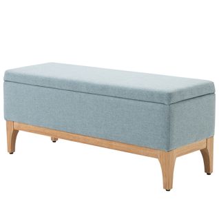 Banquette Coffre De Rangement 2 En 1 Style Scandinave Bois Tissu