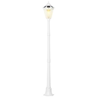 Luminaire Solaire Extérieur - Lampadaire De Jardin LED - Alu Blanc