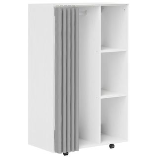 Armoire Penderie Sur Roulettes - Tringle, 3 Compartiments