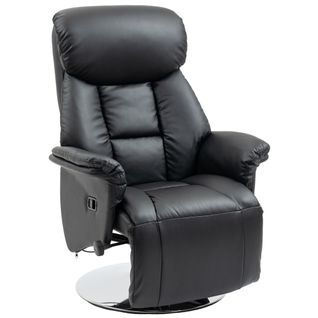 Fauteuil Relax Inclinable Repose-pied Réglable Revêtement Synthétique