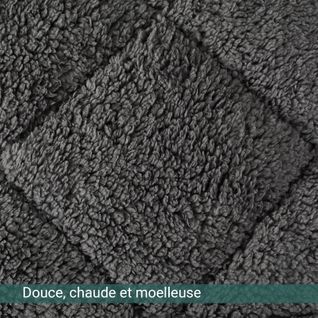 Couette Sherpa En Laine 200 x 200 cm - Réversible Eté-hiver - Garnissage Microfibre