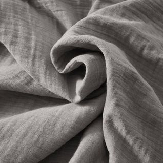 Ourea - Nappe Rectangulaire 150x350cm Gaze De Coton Granit