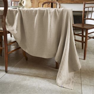 Margaux - Nappe Rectangulaire 170x250cm Lin Lavé Coloris Sable