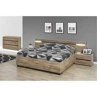 Chambre 160x200cm Avec Chevets Et Commode - Irisa