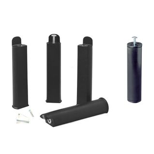 Jeu De 4 Pieds 22 Cm Noirs + Pied Central Pour Cadre à Lattes - Plast