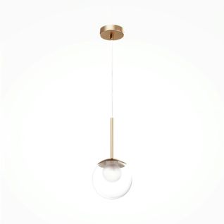 Suspension Globe En Verre et Tige Or, 15 Cm Deltona