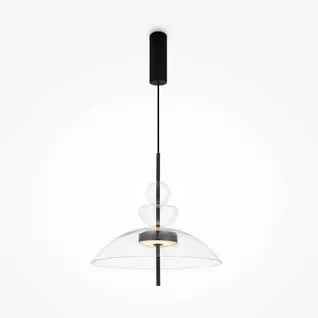 Suspension LED Moderne - Verre Silhouette Dôme Nora