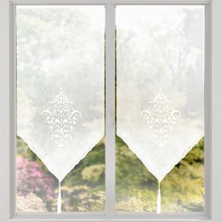 Voilage Pointe 45x60 Blanc En Polyester