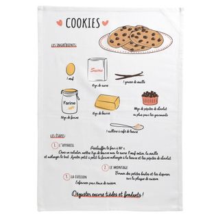 Lot De 2 Torchons 50x70 Blanc En Coton 200 G/m²