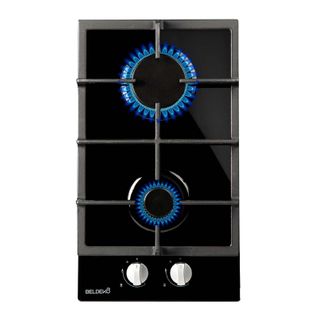 Btg2z-d01vno - Plaque De Cuisson Gaz Verre Noir 2 Feux