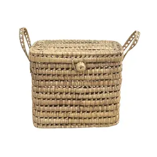 Malle De Rangement Feuille De Palmier - 40 Cm - Naturel