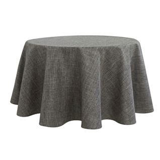 Nappe Ronde Infroissable Et Anti-tâches - 160 Cm - Gris Anthracite