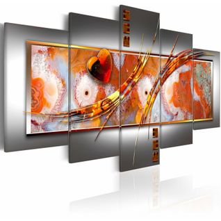 Tableau Destruction Orange 200 X 100 Cm Orange