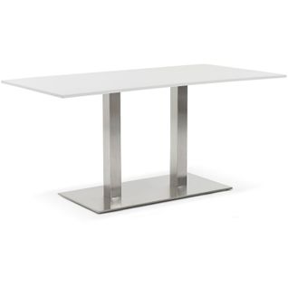 Table à Manger Bois Blanc 160x80x54cm