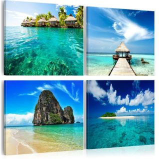 Tableau Les Lieux De Rêves 80 X 80 Cm Bleu