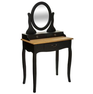 Coiffeuse / Table De Maquillage Coloris Noir - L. 74 X P. 40 X H. 136 Cm