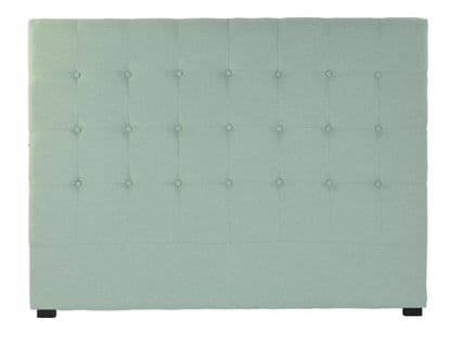 Tête De Lit Capitonnée En Mdf Et Polyester Coloris Vert - L. 159 X P. 8 X H. 119 Cm