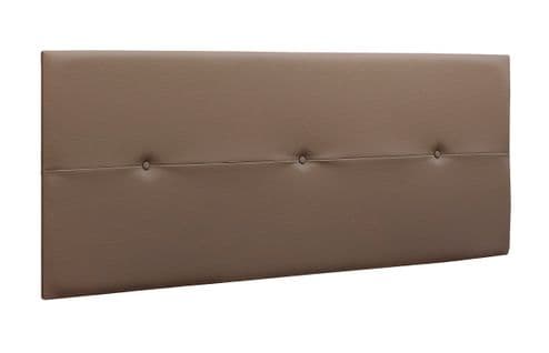 Tête De Lit En Simili-cuir Coloris Marron Chocolat - Longueur 160 X Profondeur 4 X Hauteur 55 Cm