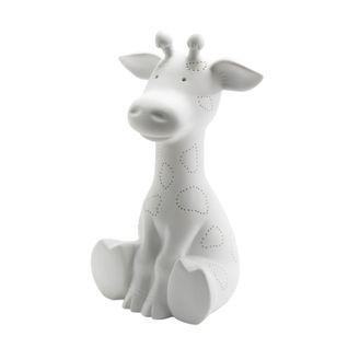 Lampe Veilleuse Girafe En Porcelaine - Blanc