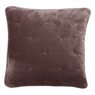 Housse De Coussin Velours - Finition Surpiqures "gipsy"