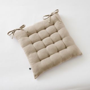 Assise Matelassée 16 Points "gaïa" 40 X 40 Cm "gaze De Coton"