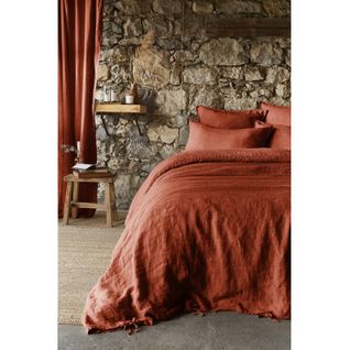 Housse De Couette "soline" - 200x200 Cm - Lin Lavé