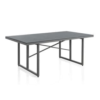 Table De Repas De Jardin 180 Cm Aluminium Gris - Yaiza