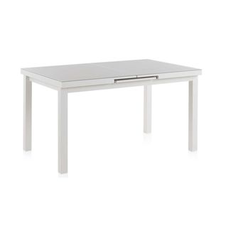 Table De Repas De Jardin Extensible 140/180 Cm Aluminium Blanc - Arrieta