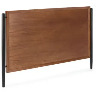 Tête De Lit 160x6x110 Bois Brun/noir/métal Noir