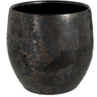 Cache-pot Noir Céramique 21,5x21,5x22,5cm