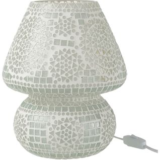 Lampe De Chevet Blanc Verre 24x24x30 cm