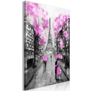 Tableau Paris Rendez-vous (1 Part) Vertical Pink 60 X 90 Cm Rose