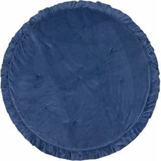 Tapis De Sol Molletonné Bébé Rond Bleu 110x110x3cm