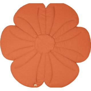 Tapis De Sol Molletonné Bébé Fleurs Orange 110x110x3cm