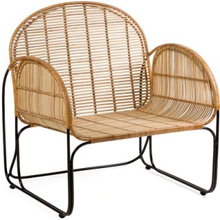 Fauteuil Cosy En Osier Et Métal Design