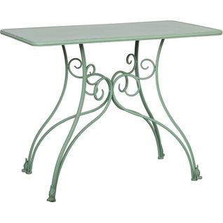 Console Métal Vert Antique Style Contemporain Pour Entrée Élégante