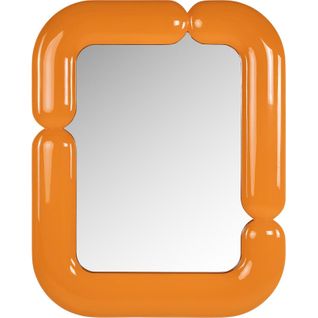 Miroir Mural Design Orange Accent Déco Intérieur Moderne