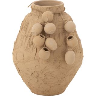 Pot Décoratif Naturel Avec Pendentif Mini Vases En Papier