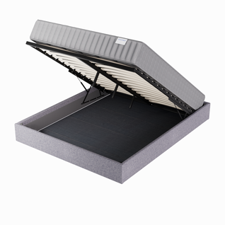 Ensemble 140x200 cm, Lit coffre + Matelas mousse, ép.22cm, accueil mémoire de forme