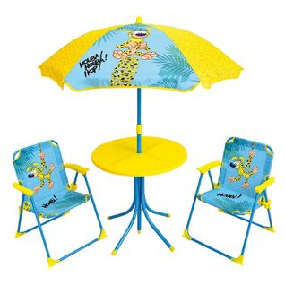 Set De Jardin Enfant - Marsupilami- Table Parasol Et 2 Chaises Pliantes