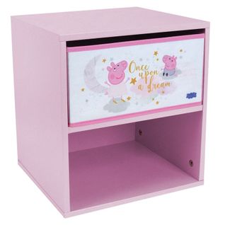 Table De Chevet Peppa Pig Once Upon à Dream Rose Pour Enfant Avec Tiroir H.36 X L.33 X P.30 Cm